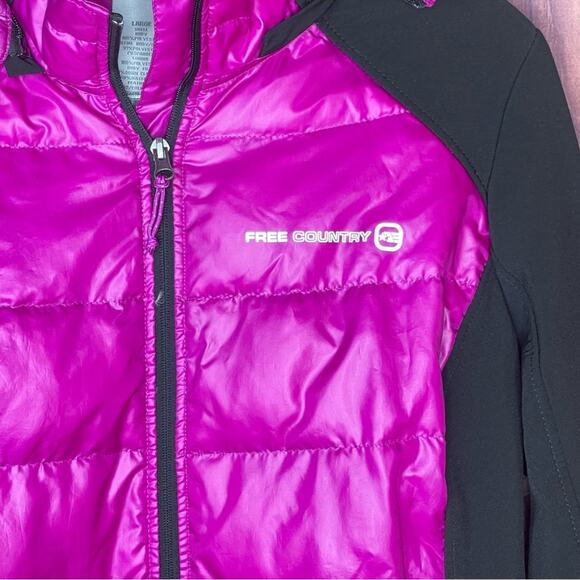 Free Country Winter Utility Jacket MAGENTA & Black - Picture 4 of 14